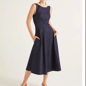 NWT boden Penelope Denim Midi Dress size 8us